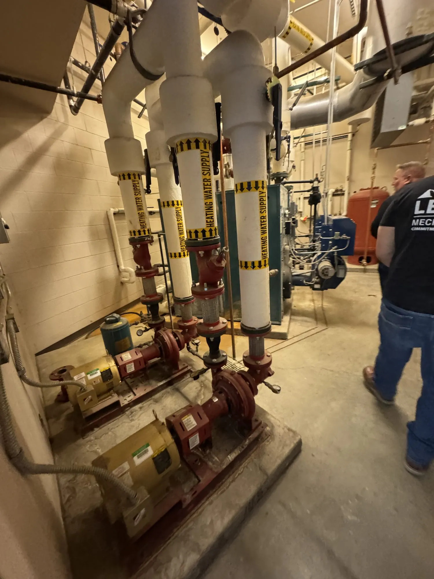 School boiler plant before a same-day demolition